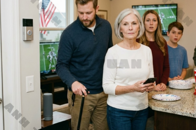 My son-in-law knocked my cane aside right in front of everyone, then smiled like it was no big deal. He thought I’d stay quiet and the whole room would let it slide. I didn’t yell, and I didn’t argue. I just steadied myself, looked him straight in the eye, and said one sentence, “Let’s review the footage.” When the screen lit up, the laughter stopped cold. I didn’t have to say anything else, because the truth spoke for me.